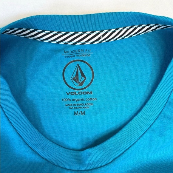 NEW Volcom Modern Fit T-Shirt Blue Organic Cotton Men’s Size Medium - Picture 5 of 6